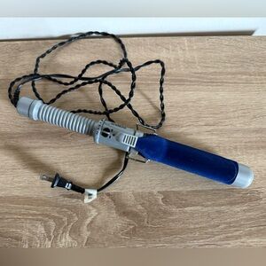 Conair Velvet Flocked Blue 3/4" Curling Iron .75" Tested
